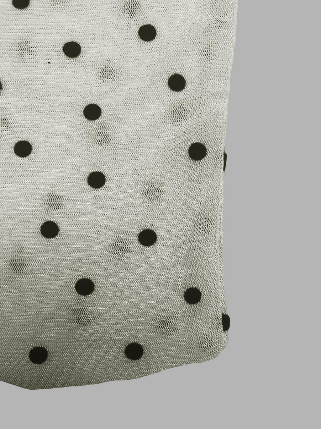 Retro Vibe Romance Polka Dots Sheer Mesh Blouse
