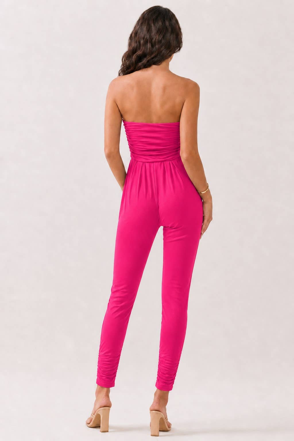 AR16435 - TUBE TOP W/SHIRRING JUMPSUIT