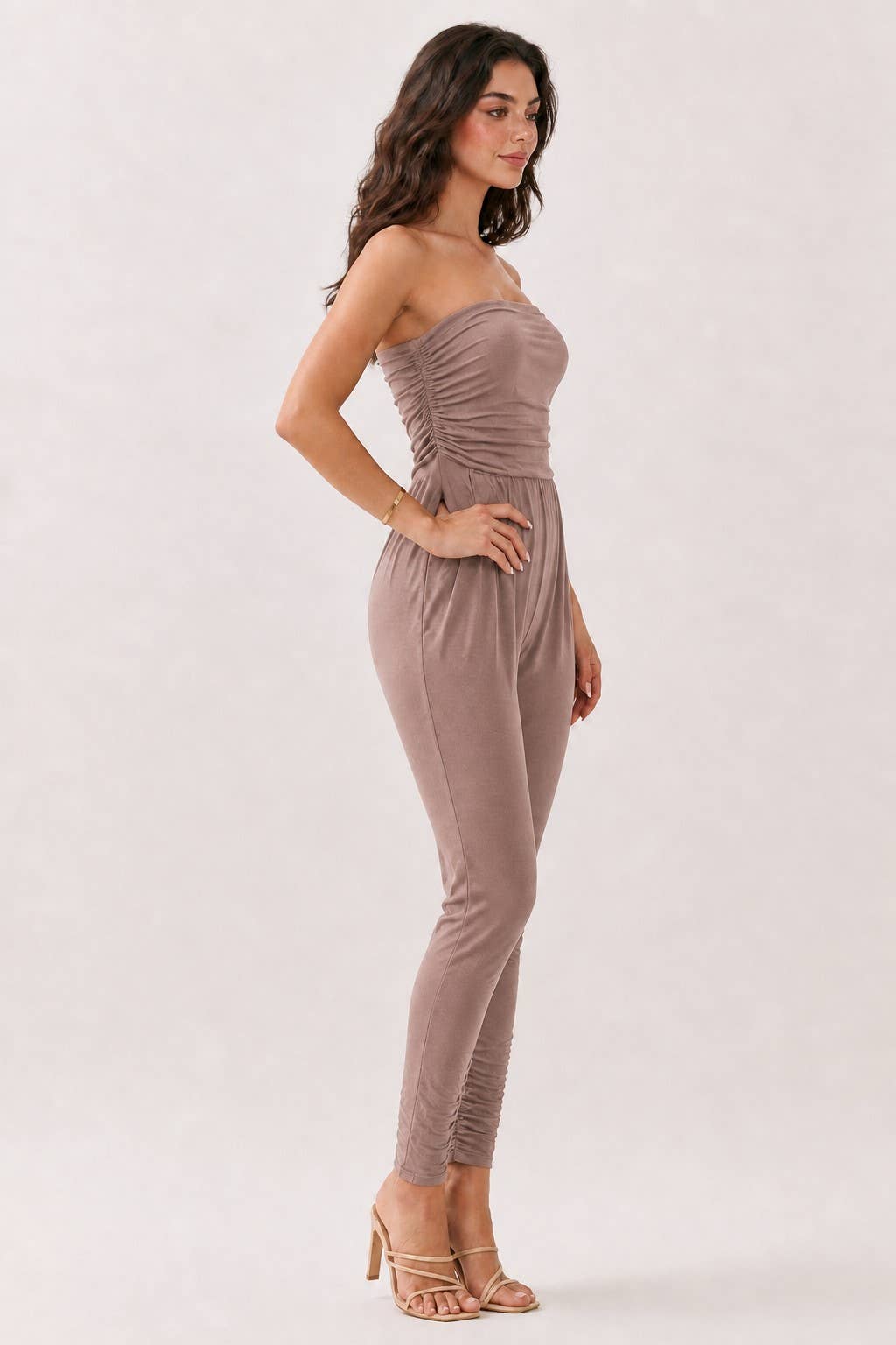 AR16435 - TUBE TOP W/SHIRRING JUMPSUIT