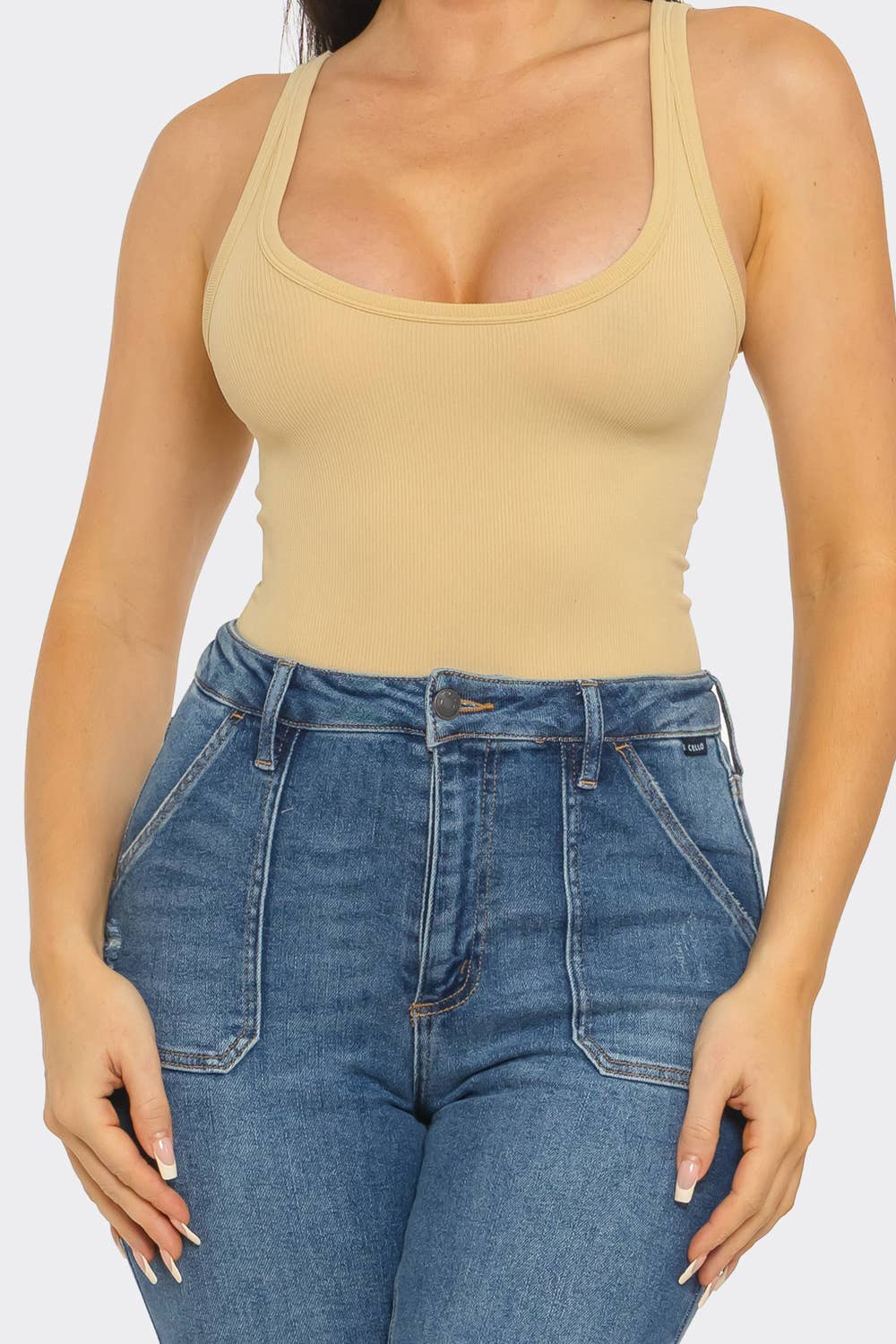 Seamless Solid Basic Tank Bodysuit