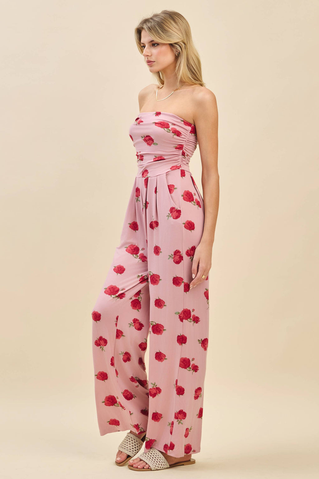 JR16435FP - PRINTED PALAZZO JUMPSUIT