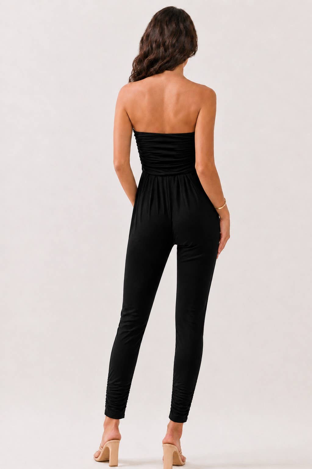 AR16435 - TUBE TOP W/SHIRRING JUMPSUIT