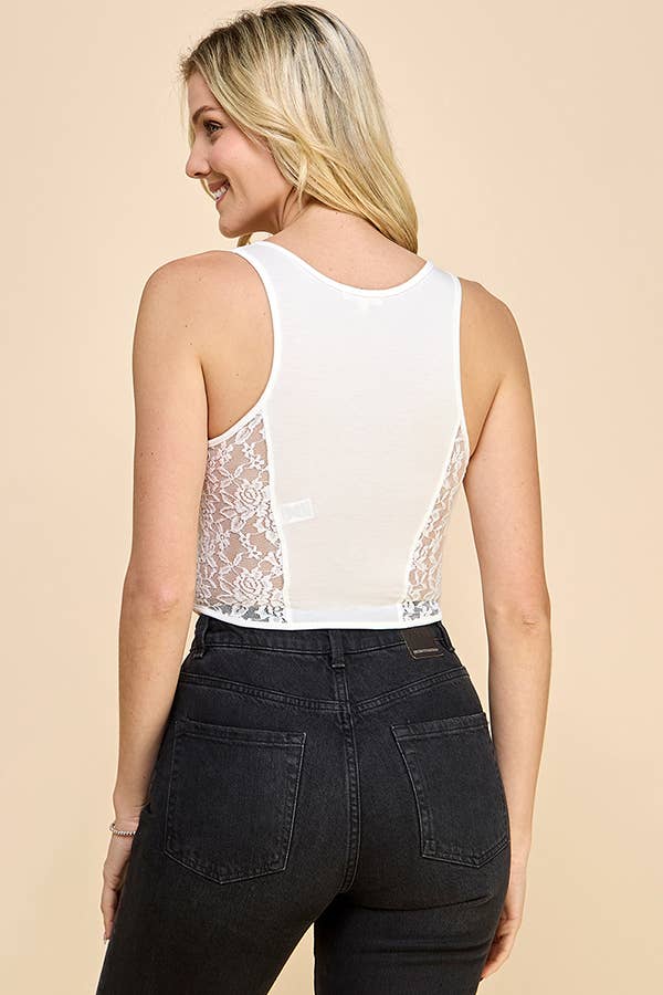 JK51883 - INSERT LACE-UP TANK TOP