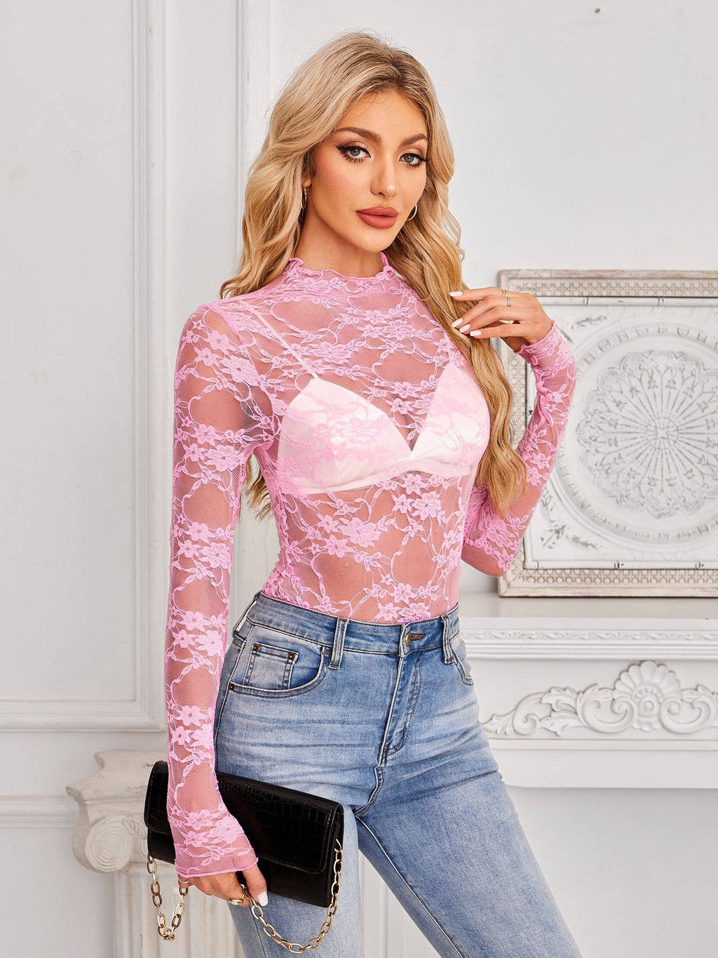 Lace Long Sleeve Top
