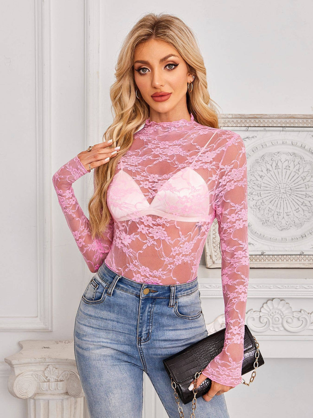 Lace Long Sleeve Top