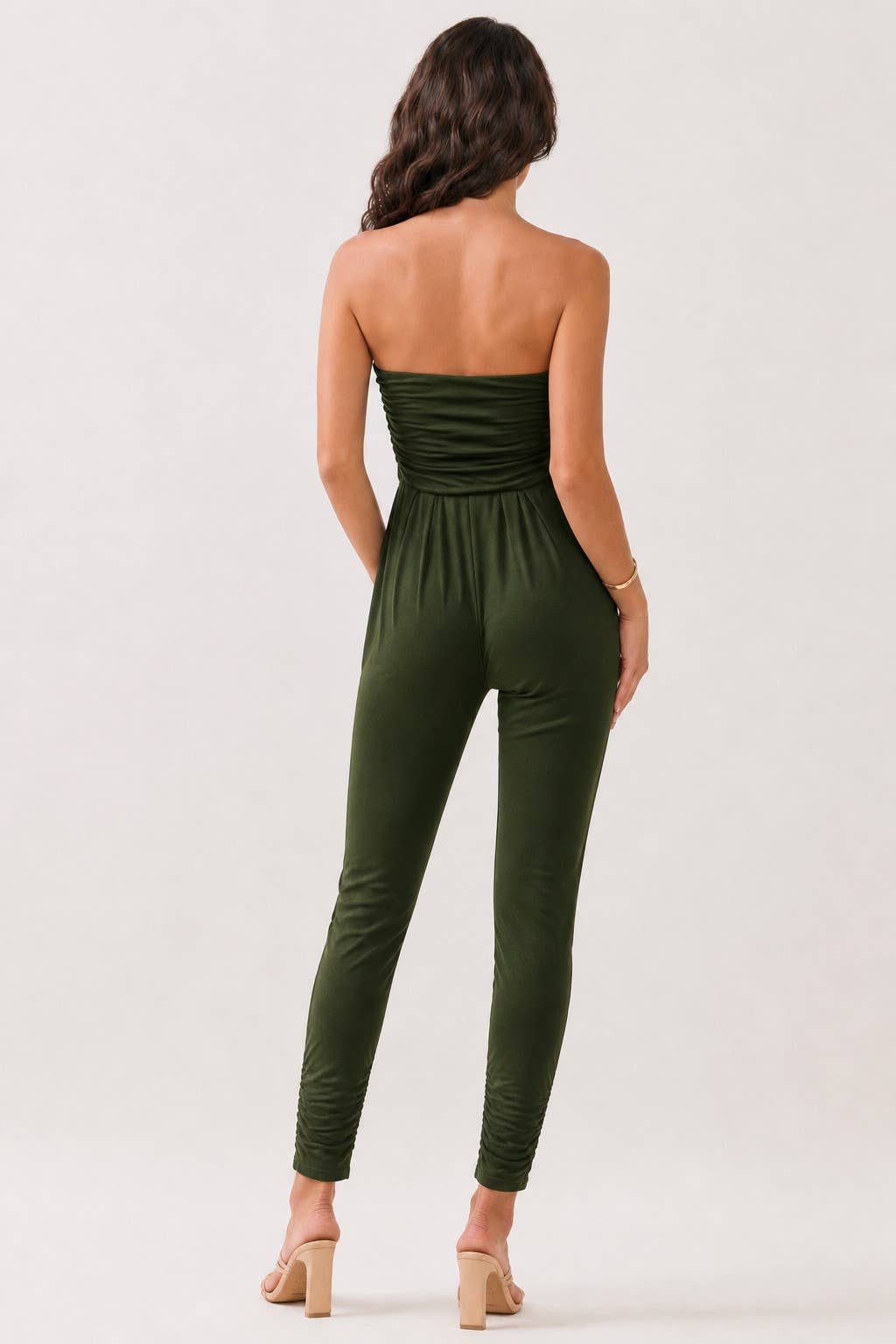 AR16435 - TUBE TOP W/SHIRRING JUMPSUIT