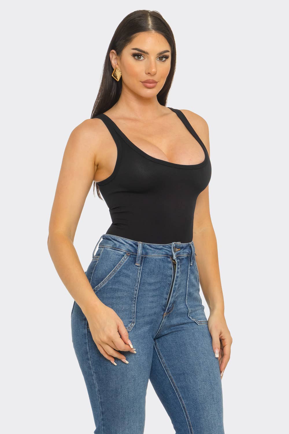 Seamless Solid Basic Tank Bodysuit