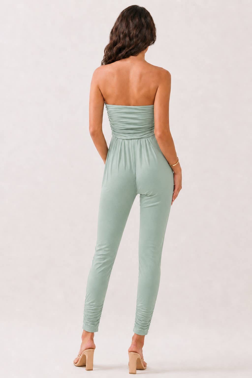 AR16435 - TUBE TOP W/SHIRRING JUMPSUIT