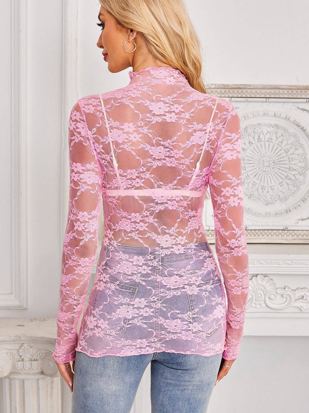 Lace Long Sleeve Top