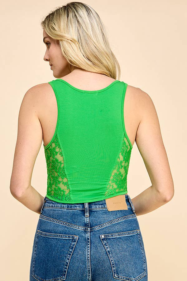 JK51883 - INSERT LACE-UP TANK TOP
