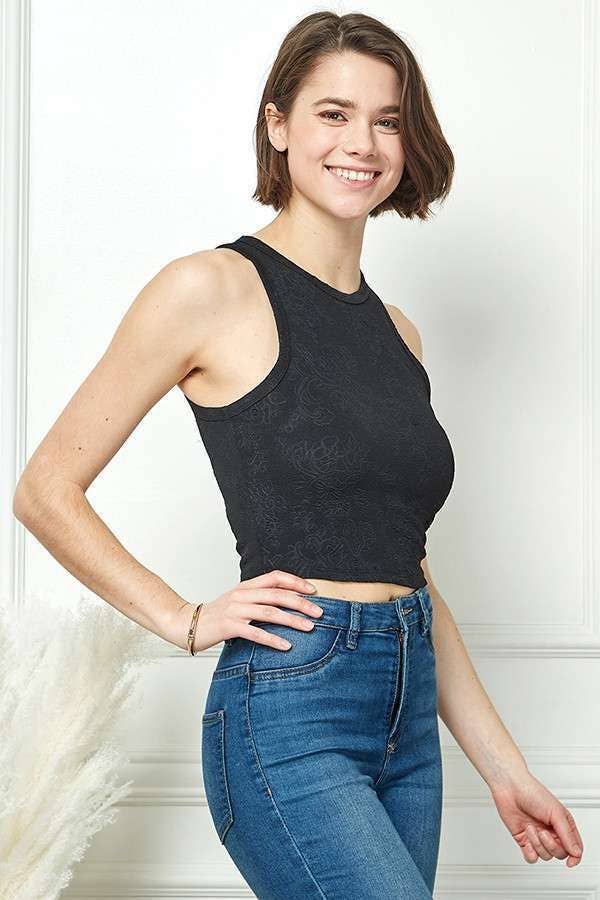 JK49702 - EMBO JACQUARD TANK TOP