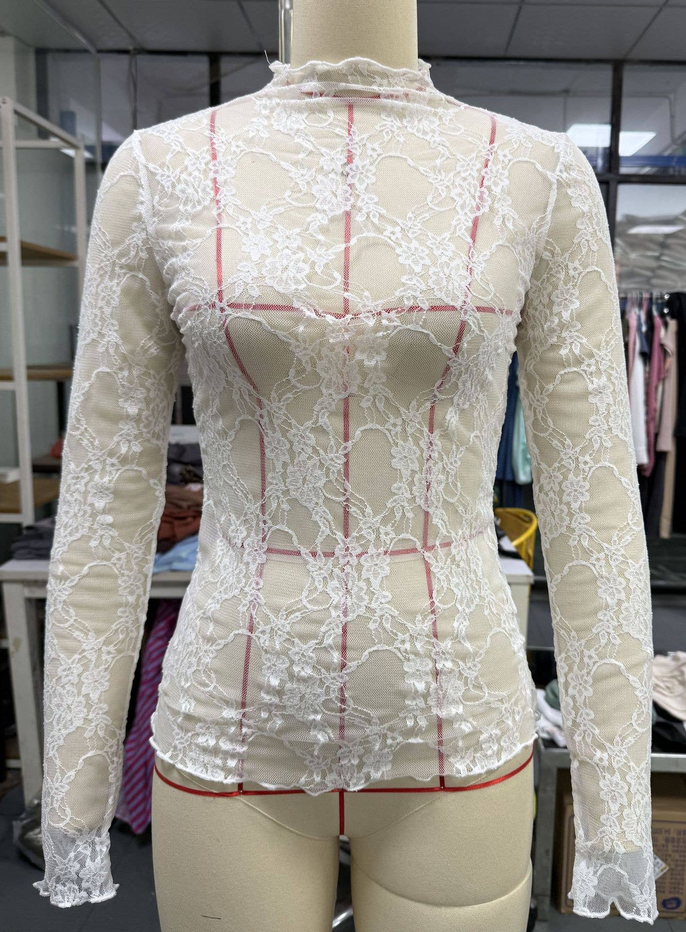 Lace Long Sleeve Top