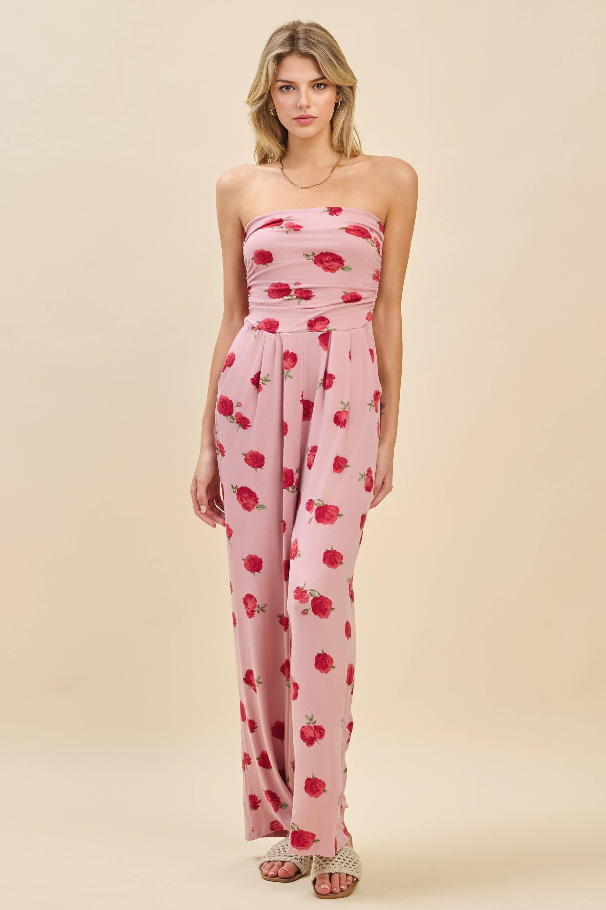 JR16435FP - PRINTED PALAZZO JUMPSUIT