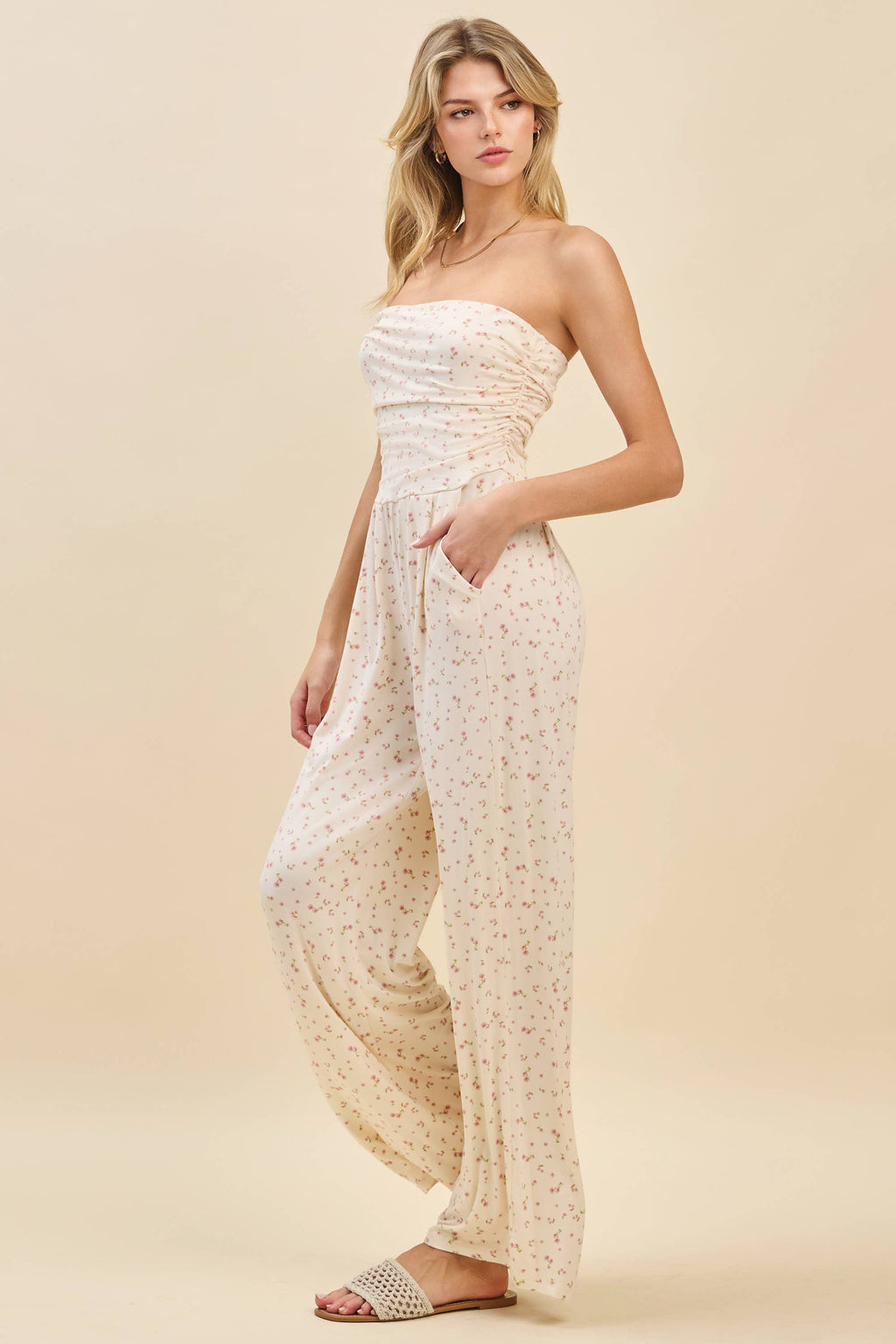 JR16435FP - PRINTED PALAZZO JUMPSUIT
