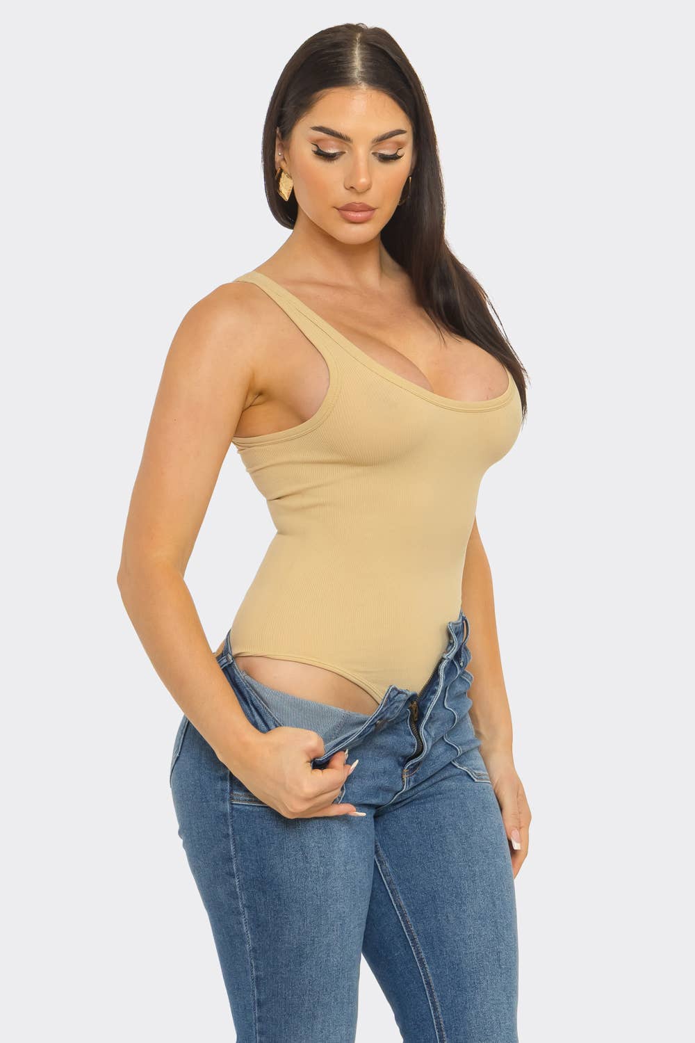 Seamless Solid Basic Tank Bodysuit