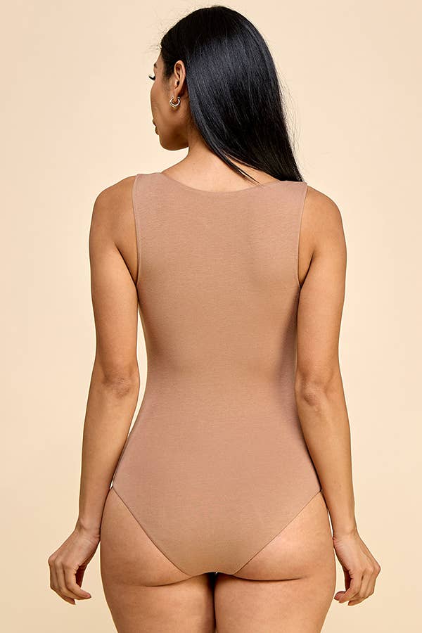 JK52488 - SCOOP NECK DOUBLE LAYERED TANK BODYSUIT