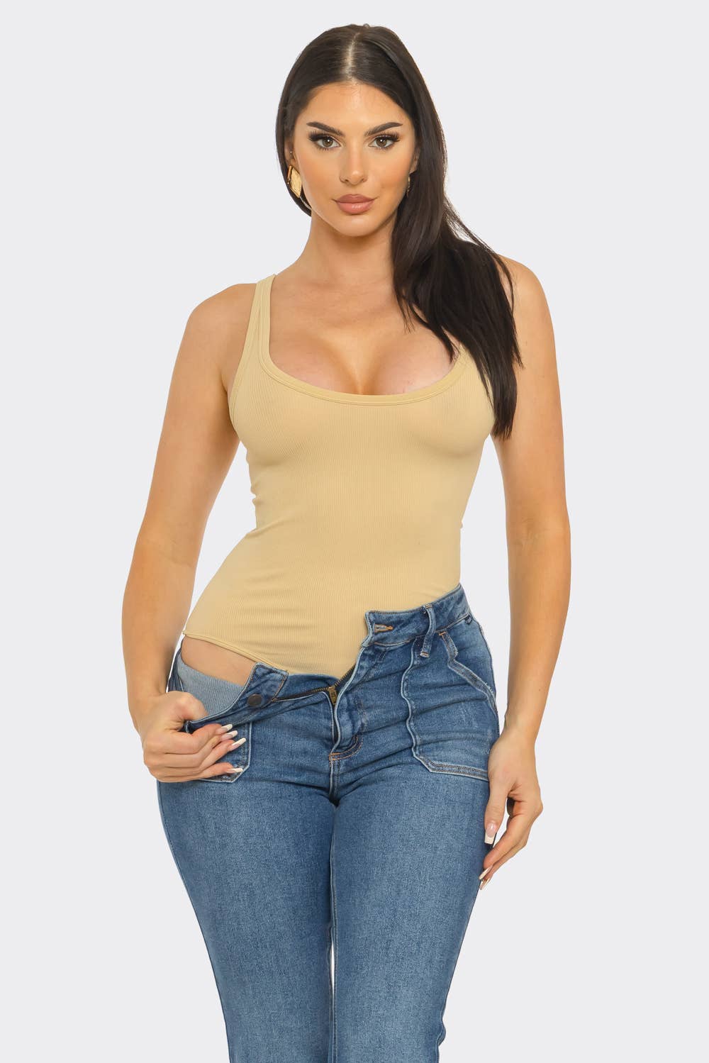 Seamless Solid Basic Tank Bodysuit