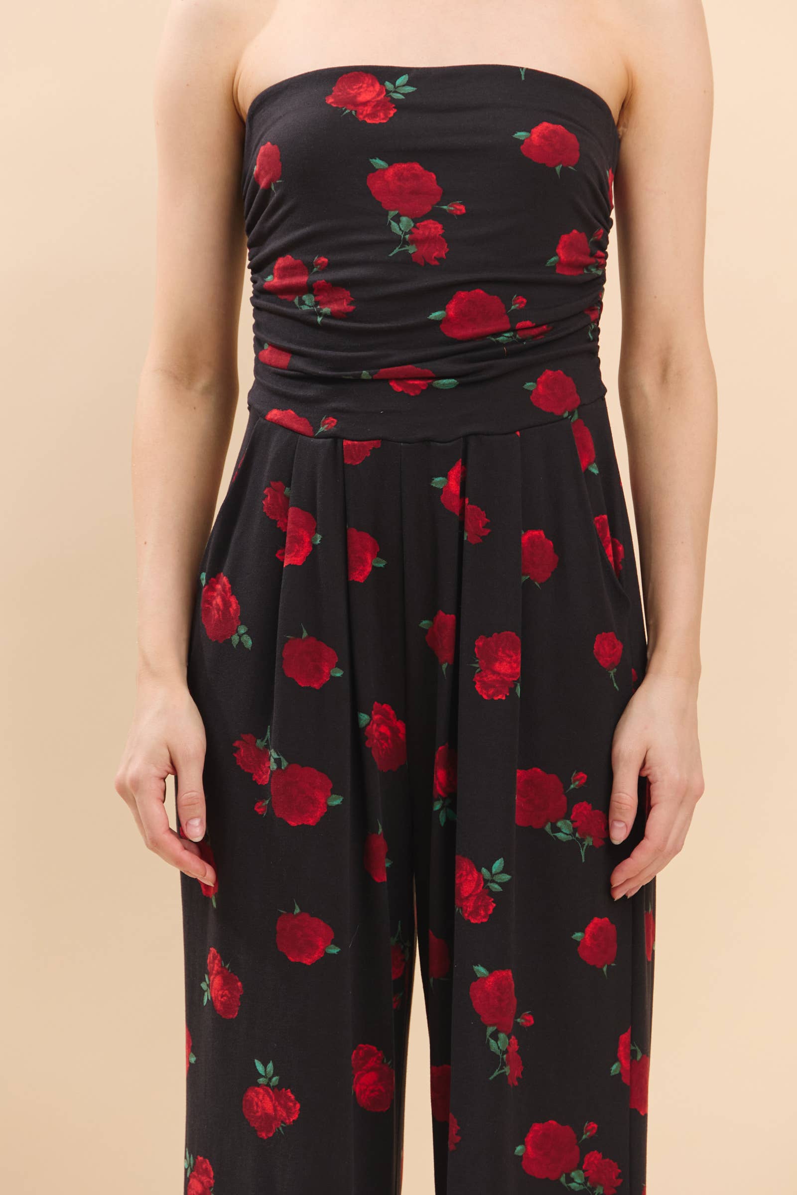 JR16435FP - PRINTED PALAZZO JUMPSUIT